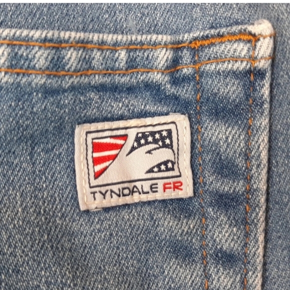 Tyndale Men's Flame Resistant Utility Work Jeans Size 38X3 Medium Wash Cal 15 - Picture 9 of 12
